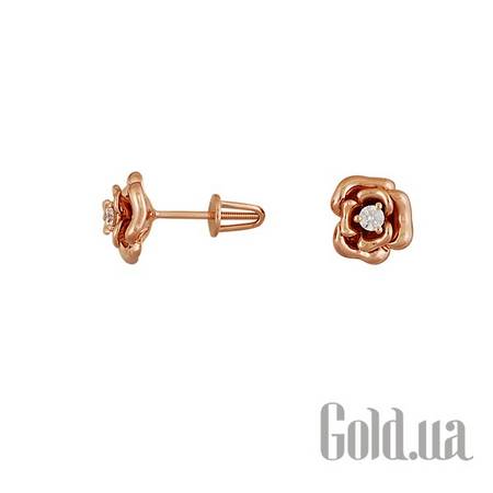 Серьги-гвоздики Золотые серьги с бриллиантами