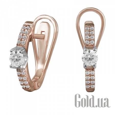 Серьги Золотые серьги с куб.циркониями