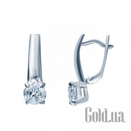 Серьги Серебряные серьги с куб. циркониями