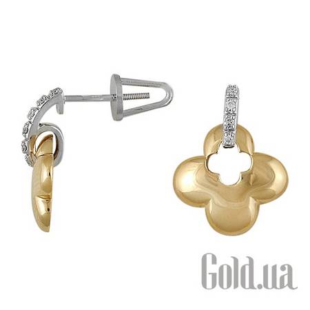 Серьги-гвоздики Золотые серьги с бриллиантами