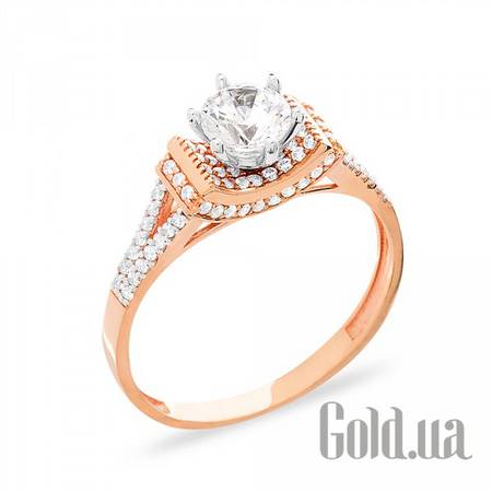 Кольцо Золотое кольцо с куб. циркониями, 17