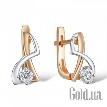 Серьги Золотые серьги с бриллиантами