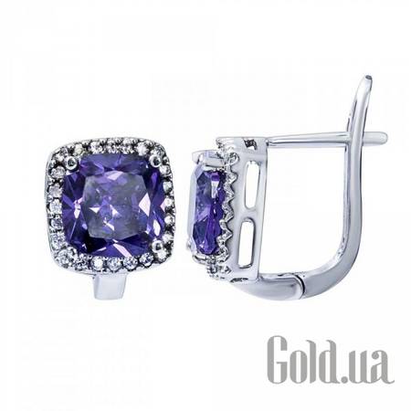 Серьги Серебряные серьги с куб. циркониями