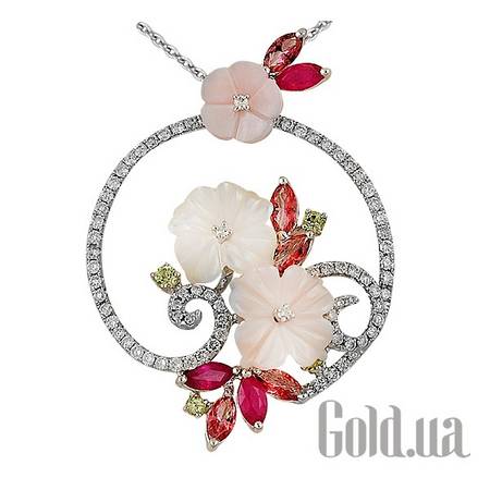 Колье Золотое колье с бриллиантами и полудрагоценными камнями, 40