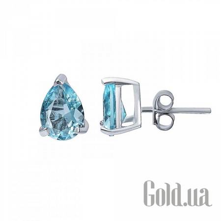 Серьги-гвоздики Серебряные серьги с куб. циркониями