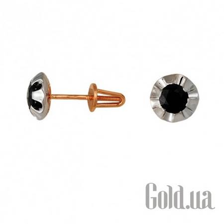 Серьги-гвоздики Золотые серьги с сапфирами
