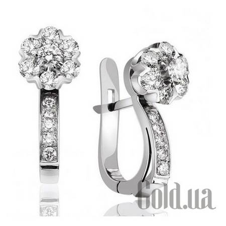 Серьги Золотые серьги с бриллиантами