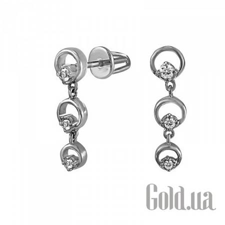 Серьги с подвесками Золотые серьги с бриллиантами
