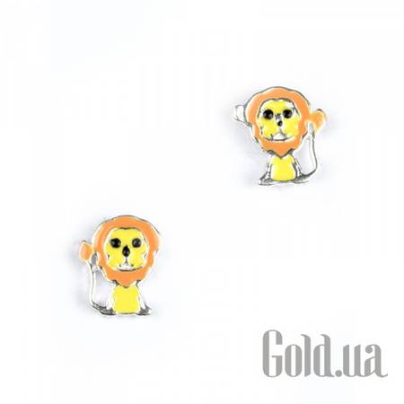 Детские серьги Серебряные серьги с эмалью