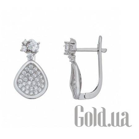 Серьги Серебряные серьги с куб. циркониями