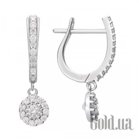 Серьги с подвесками Золотые серьги с бриллиантами