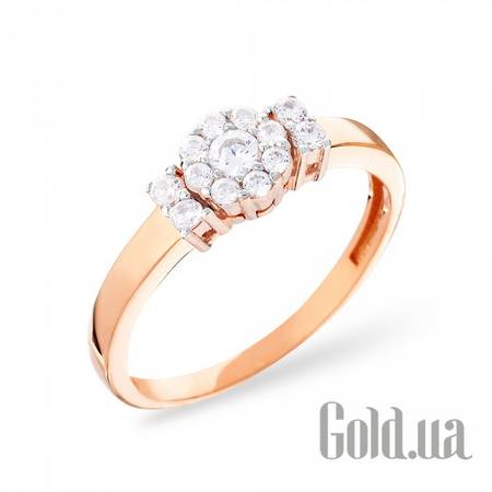Кольцо Золотое кольцо с куб. циркониями, 17