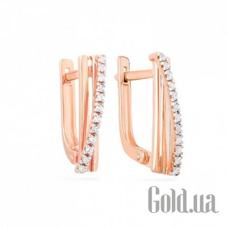 Серьги Золотые серьги с куб. циркониями