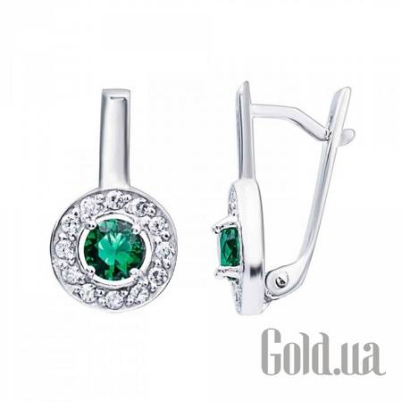 Серьги Серебряные серьги с куб. циркониями