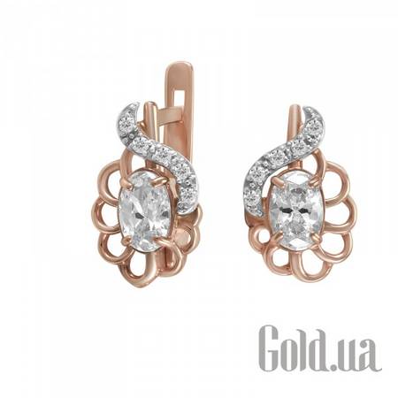 Серьги Золотые серьги с кубическим цирконием