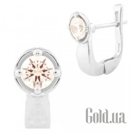 Серьги Серебряные серьги с куб. циркониями