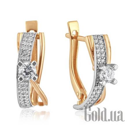 Серьги Золотые серьги с куб. циркониями