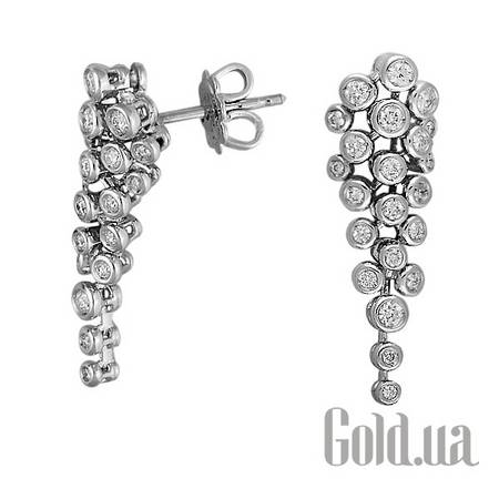 Серьги с подвесками Золотые серьги с бриллиантами