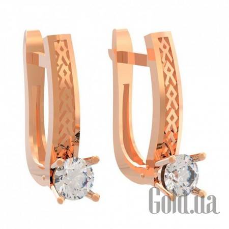 Серьги Золотые серьги с куб. циркониями