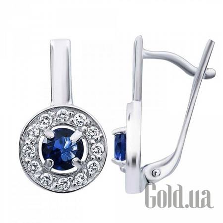 Серьги Серебряные серьги с куб. циркониями