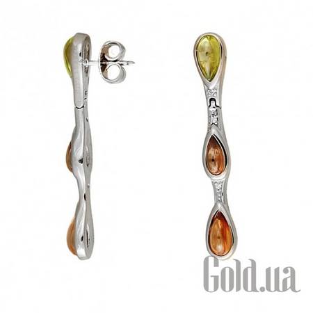 Серьги с подвесками Серебряные серьги