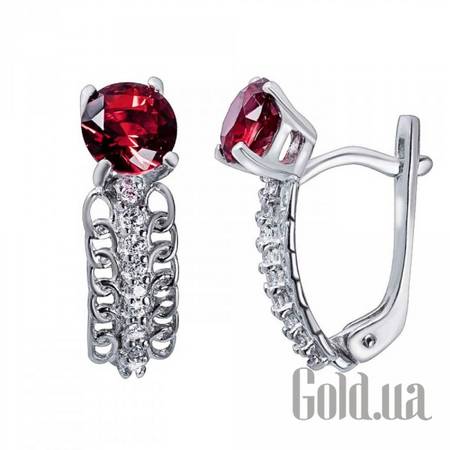 Серьги Серебряные серьги с куб. циркониями