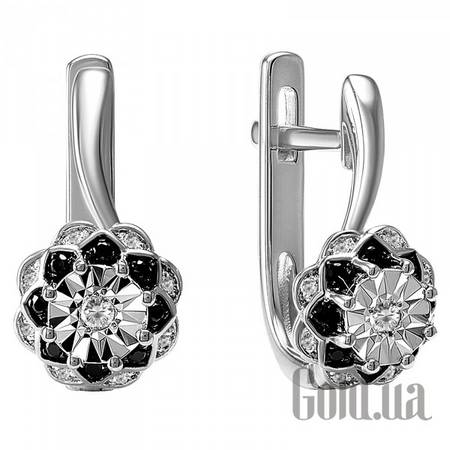 Серьги Золотые серьги с бриллиантами