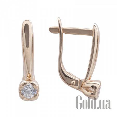 Серьги Золотые серьги с куб. циркониями