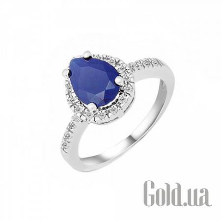 Женские кольца Женское серебряное кольцо с куб. циркониями, 15.5