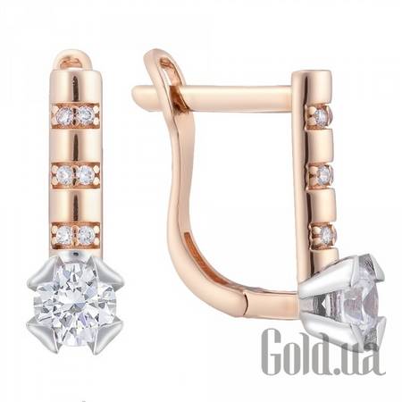 Серьги Золотые серьги с куб. циркониями