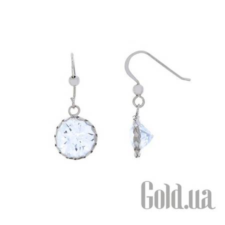Серьги с подвесками Серебряные серьги с куб. циркониями