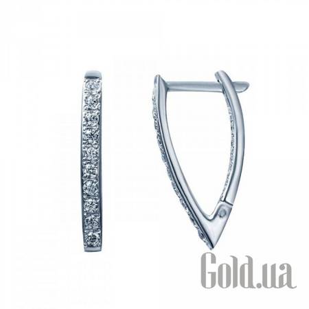 Серьги Серебряные серьги с куб. циркониями