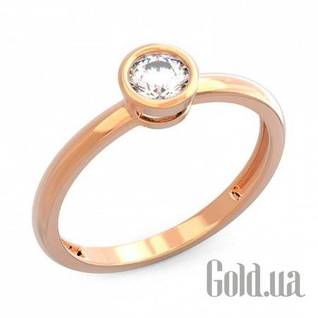 Кольцо Золотое кольцо с куб. цирконием, 17.5