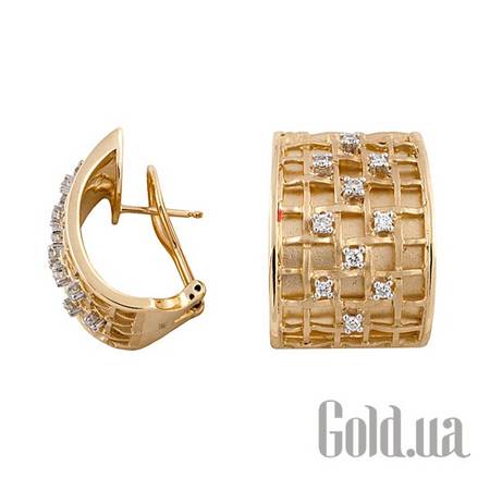 Серьги Золотые серьги с бриллиантами