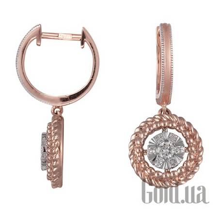 Серьги с подвесками Золотые серьги с бриллиантами
