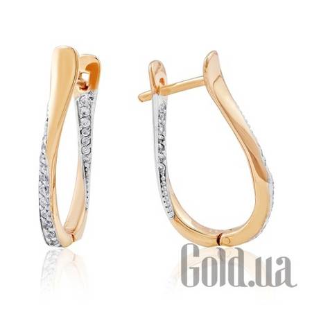 Серьги Золотые серьги с куб. циркониями