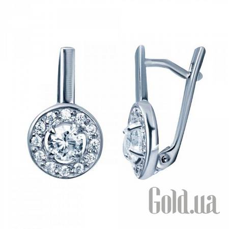 Серьги Серебряные серьги с куб. циркониями