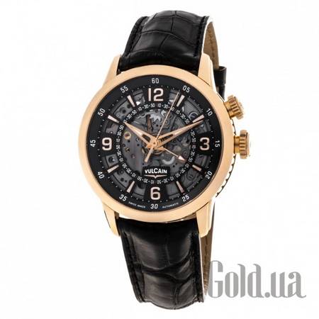 Швейцарские часы Anniversary Heart Auto Gold black skeleton dial. 42mm 280538.236L\BK