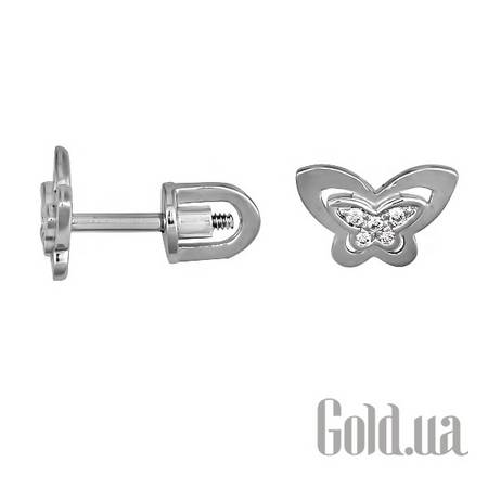 Серьги-гвоздики Золотые серьги с бриллиантами