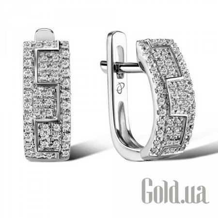 Серьги Золотые серьги с бриллиантами