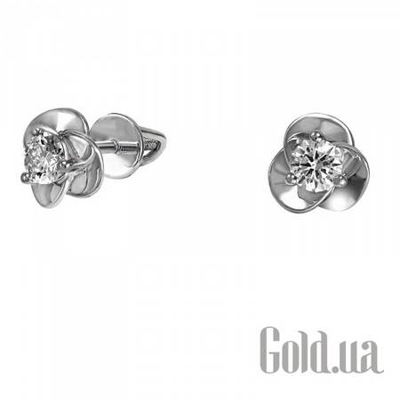 Серьги-гвоздики Золотые серьги с бриллиантами