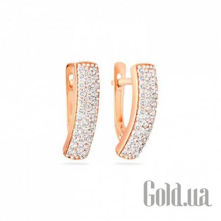 Серьги Золотые серьги с куб. циркониями
