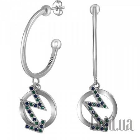 Серьги с подвесками Серебряные серьги с кристаллами