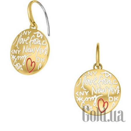 Серьги с подвесками Стальные серьги с позолотой