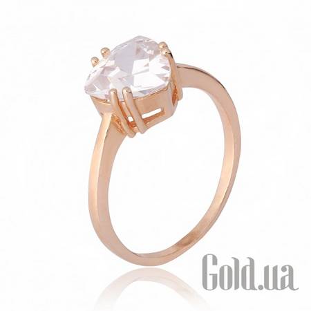 Кольцо Серебряное кольцо с куб. цирконием в позолоте, 19