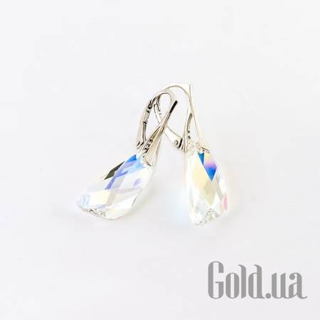 Серьги Серебряные серьги с кристаллами Swarovski