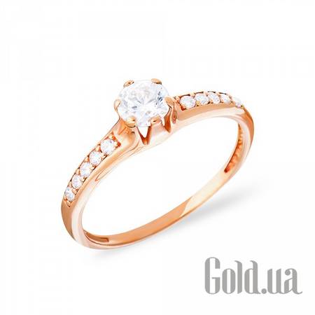 Кольцо Золотое кольцо с куб. циркониями, 16.5