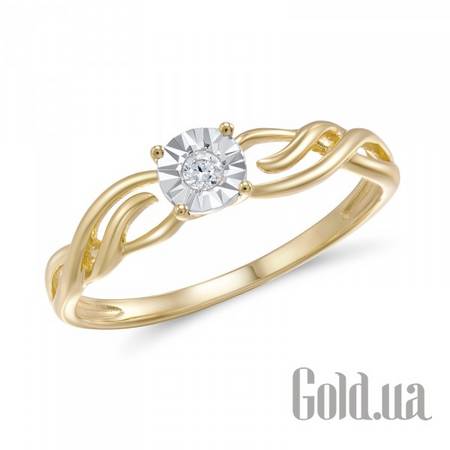 Кольцо Золотое кольцо с бриллиантом, 17