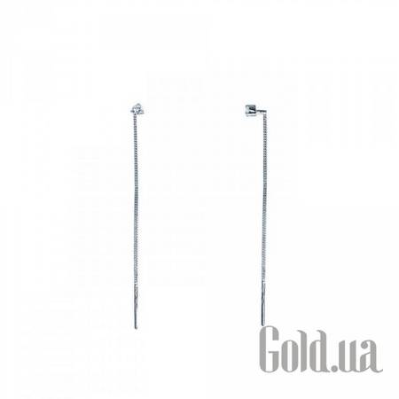 Серьги-гвоздики Серебряные серьги с куб. циркониями