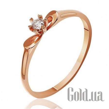 Кольцо Золотое кольцо с бриллиантом, 17.5